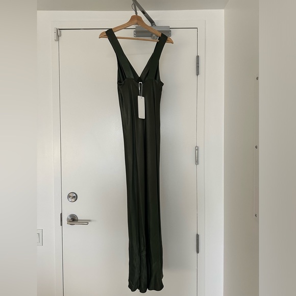 Shona Joy La Lune Plunged Midi Dress - Women’s Size 4 - Forest Green - Picture 5 of 7